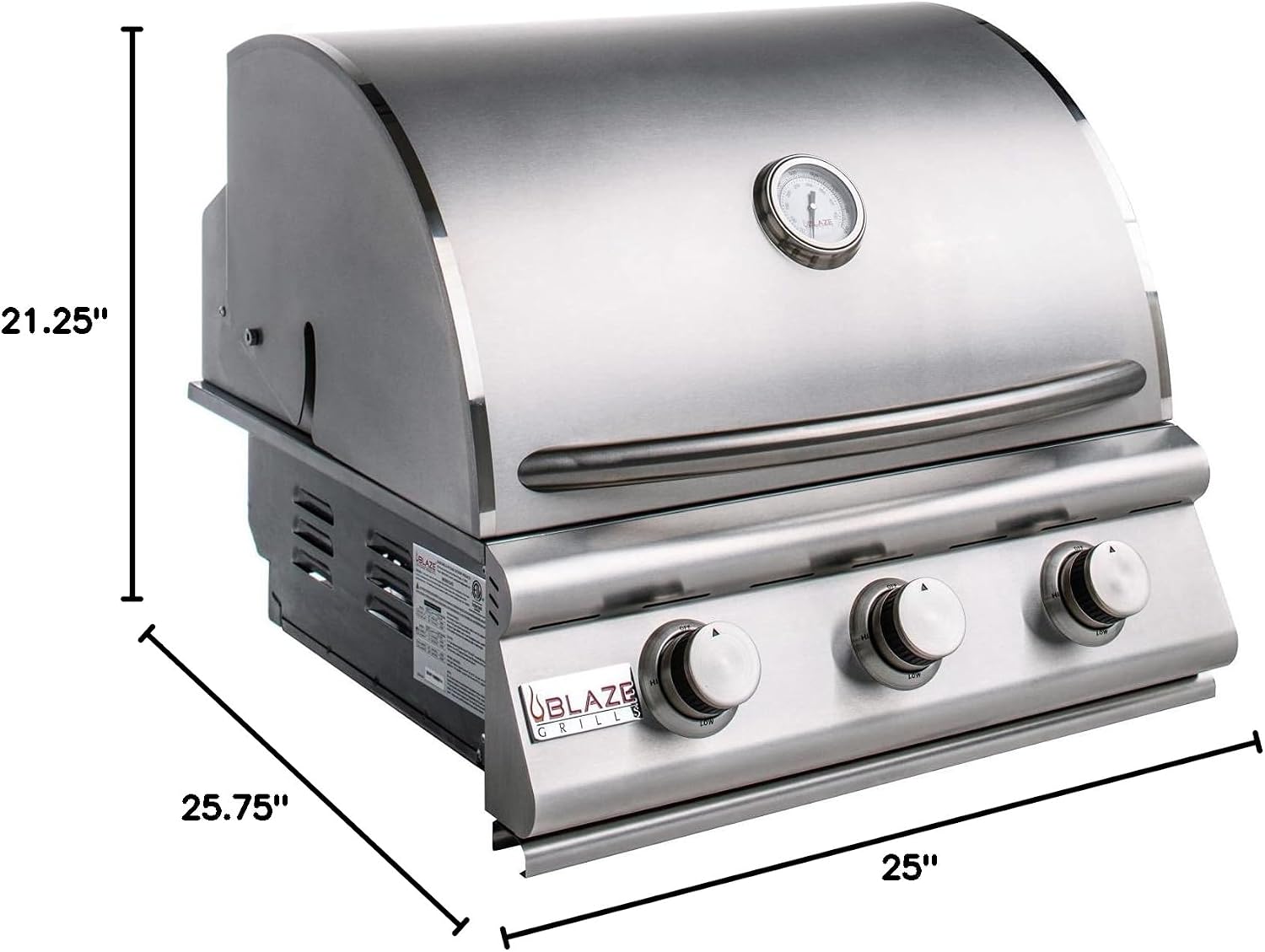 3-Burner Built-In Propane Grill