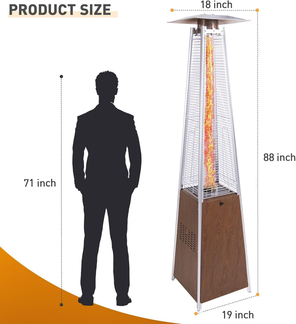 Pyramid Quartz Tube Propane Patio Heater
