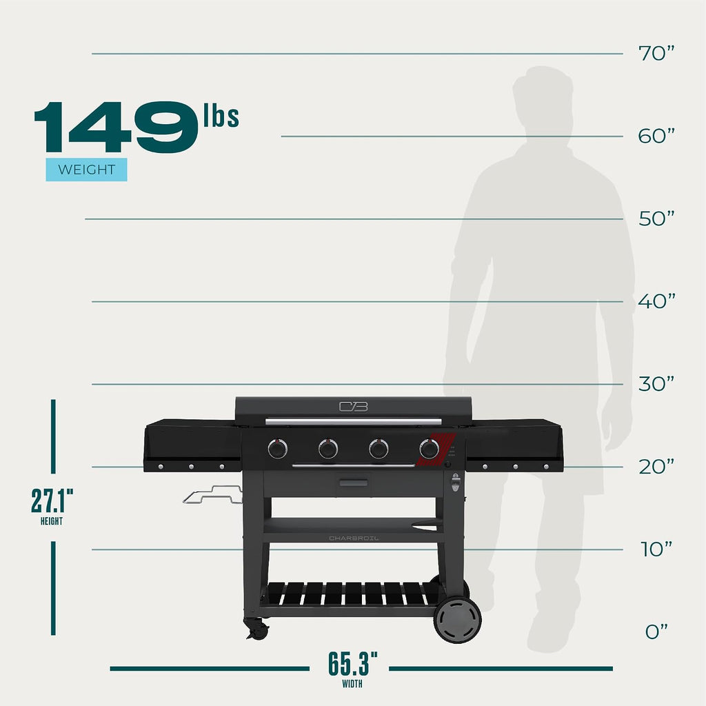 36" 4-Burner Propane Griddle Cart