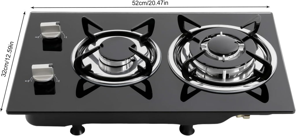 2-Burner Portable Propane Cooktop