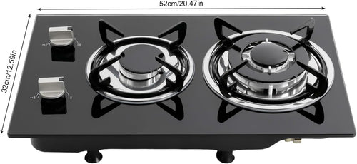 2-Burner Portable Propane Cooktop