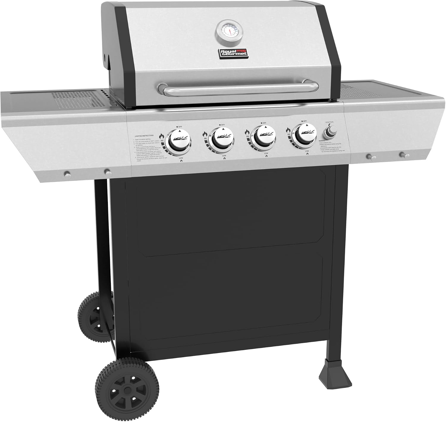 4-Burner Outdoor Propane BBQ Grill