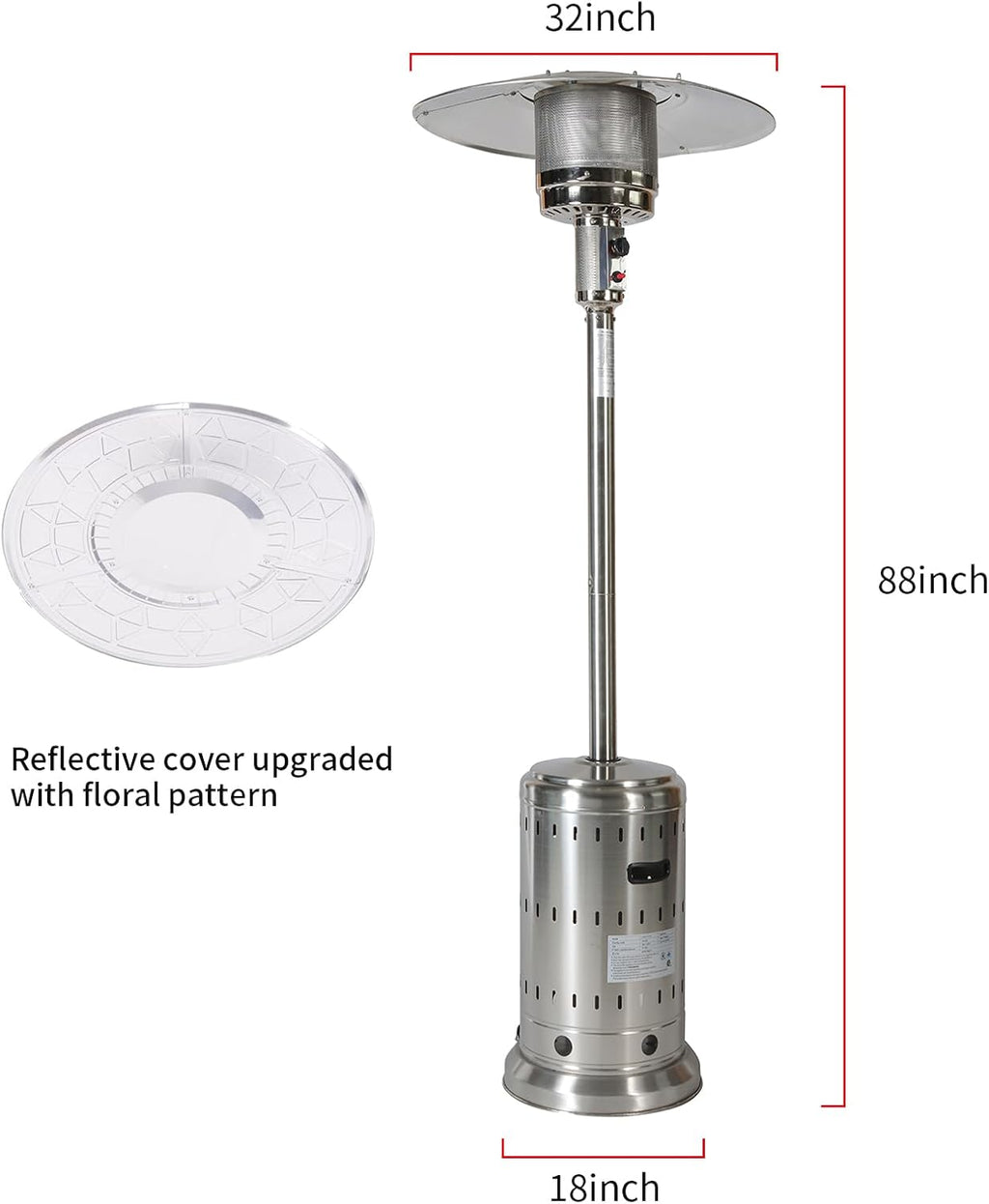 Stainless Propane Patio Heater