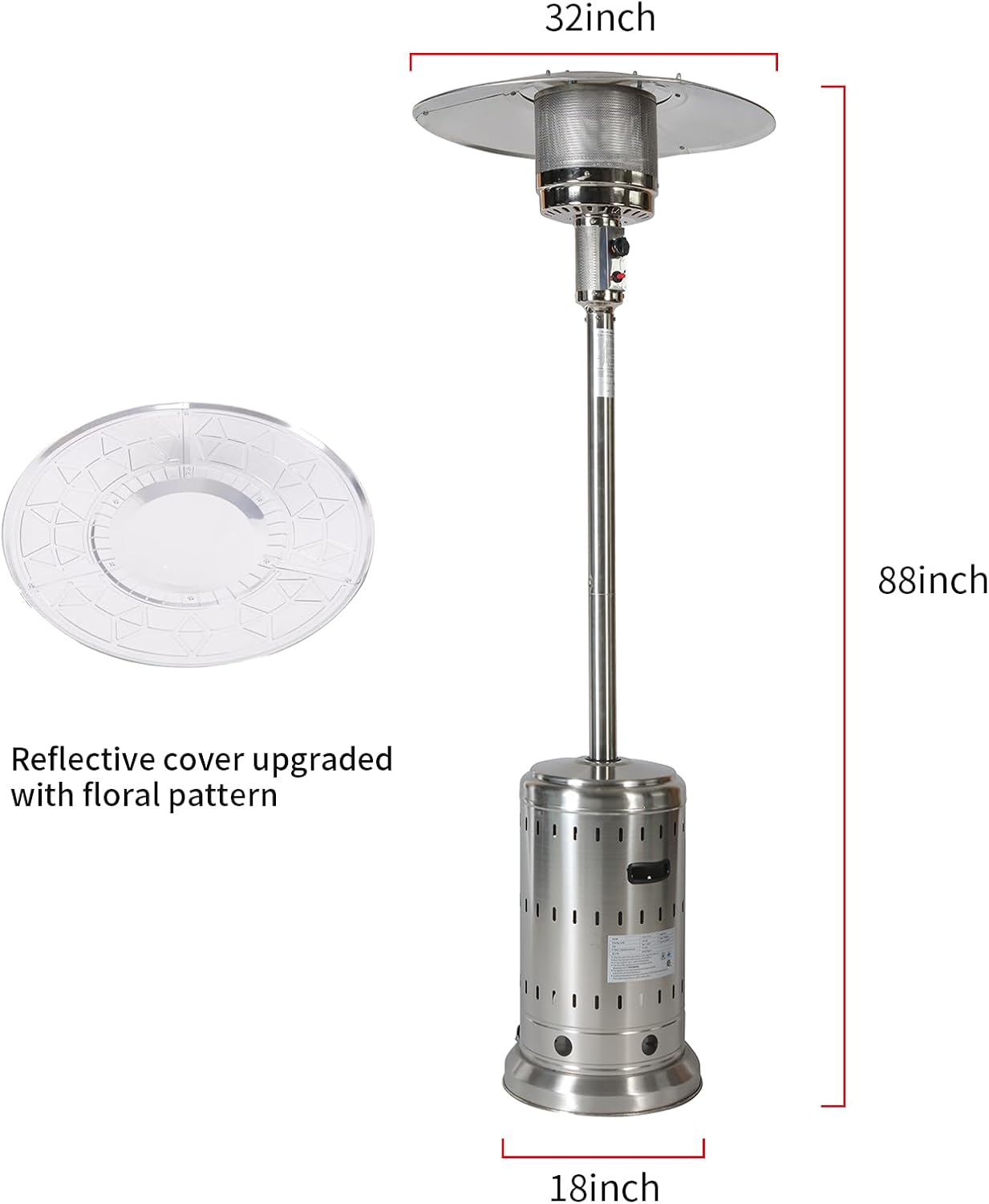 Stainless Propane Patio Heater