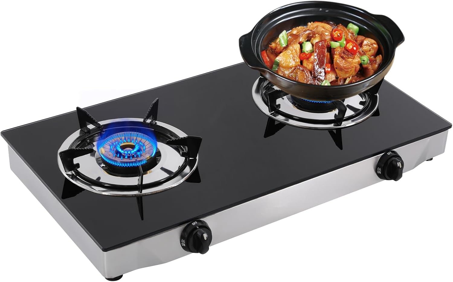2-Burner Portable Propane Cooktop