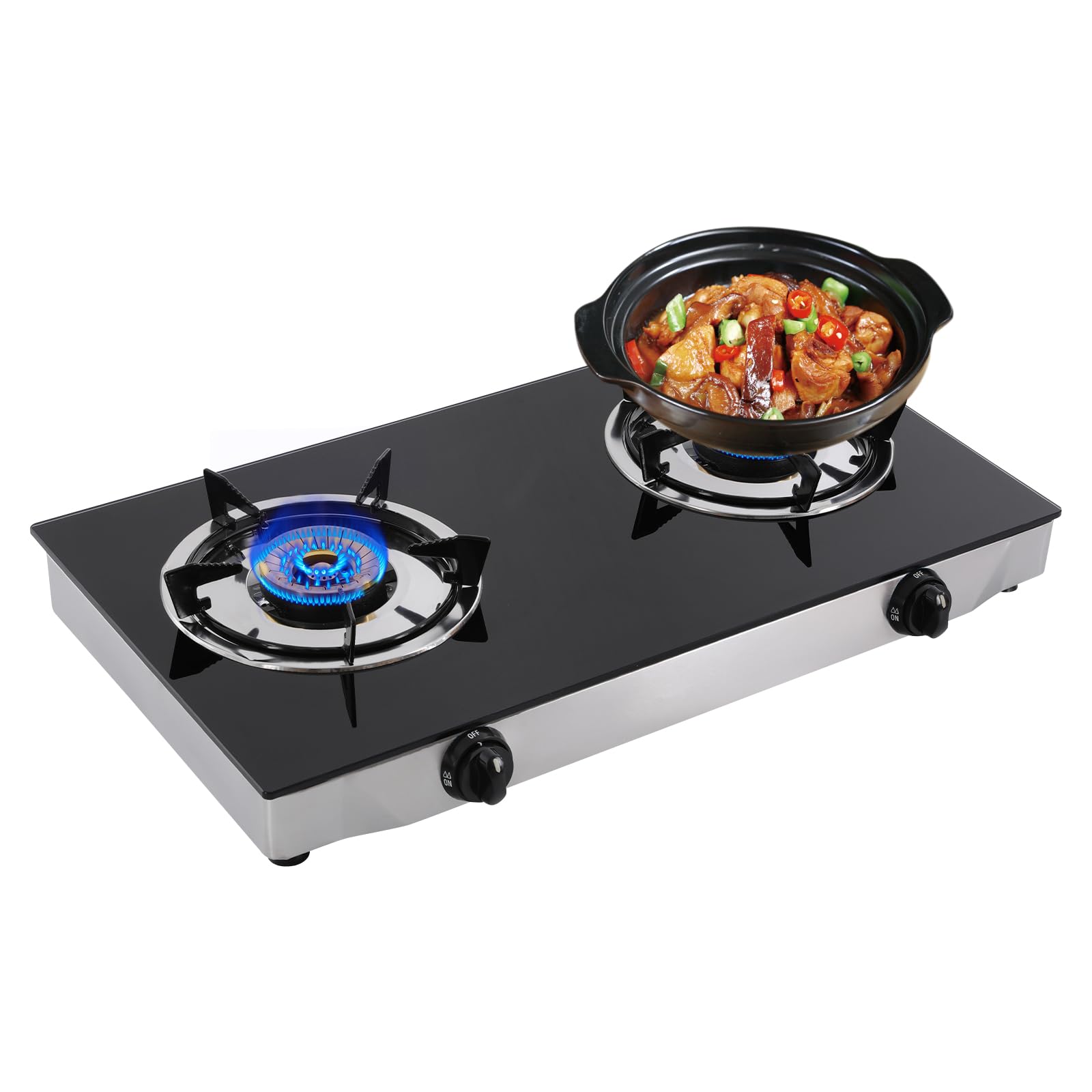 2-Burner Portable Propane Cooktop