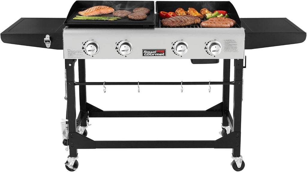GD401 4-Burner Grill Griddle Combo