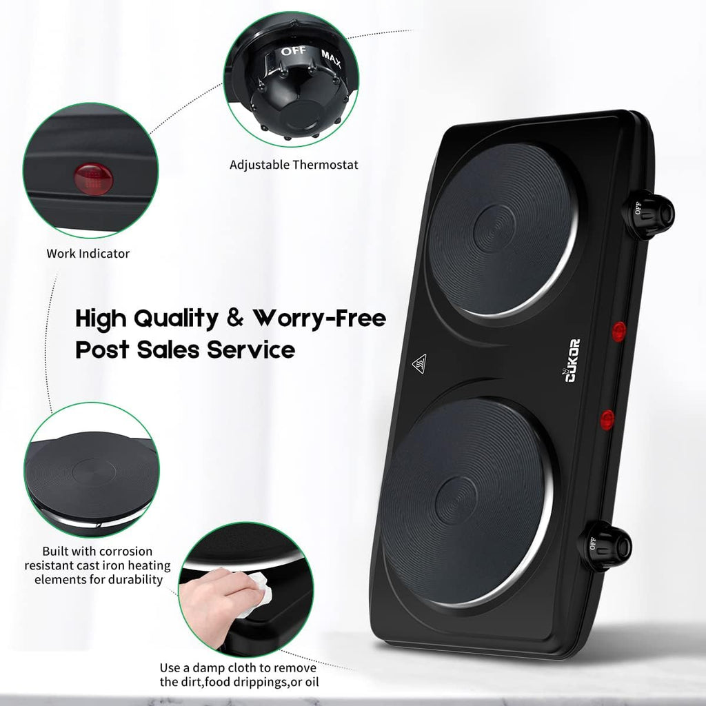 Dual Portable Electric Countertop Burner