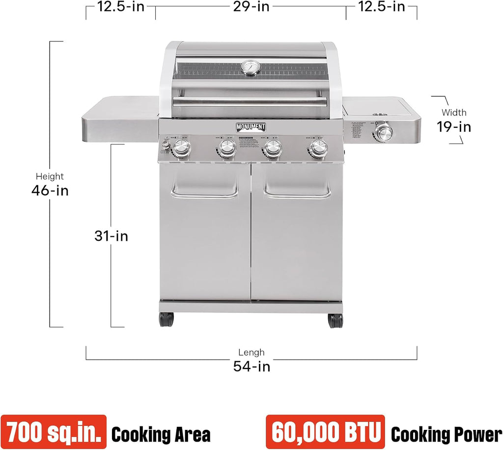 4-Burner Stainless Convertible Grill
