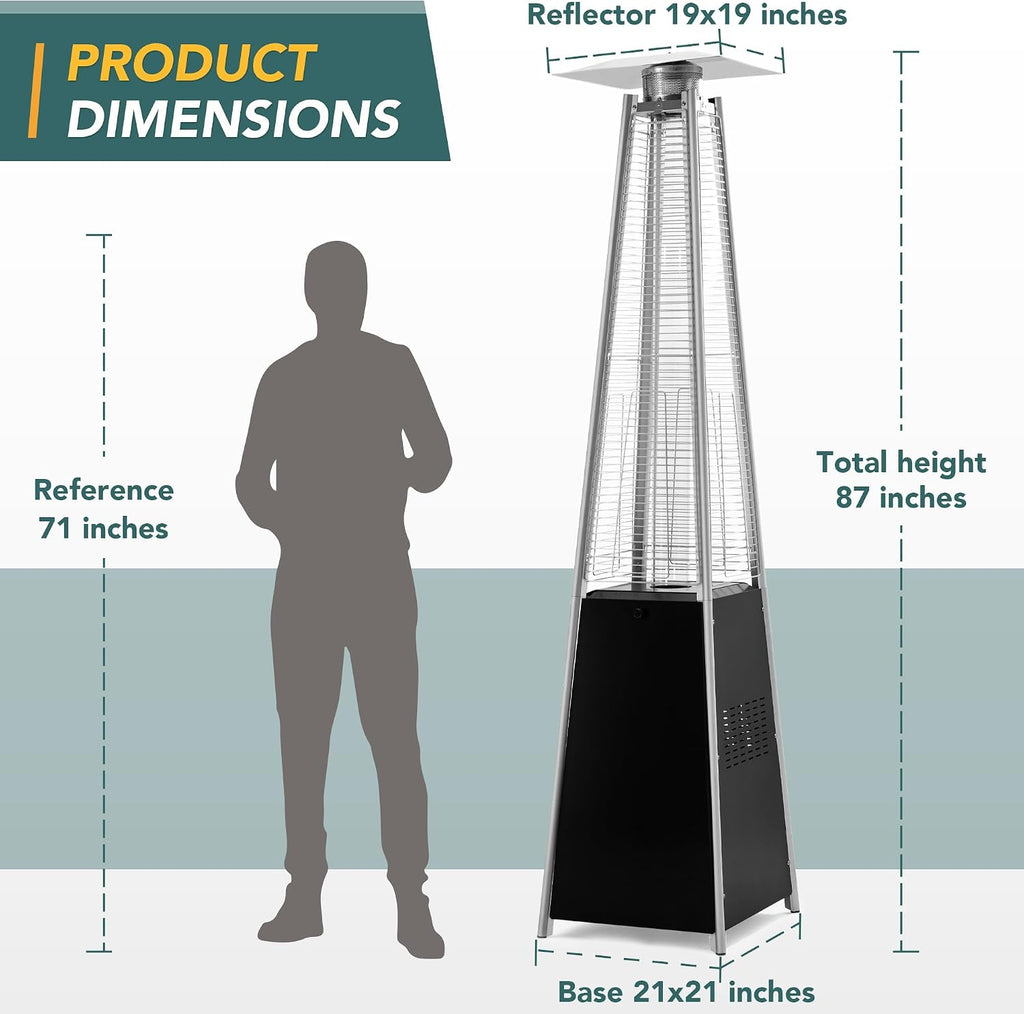 Pamapic Pyramid Flame Propane Patio Heater