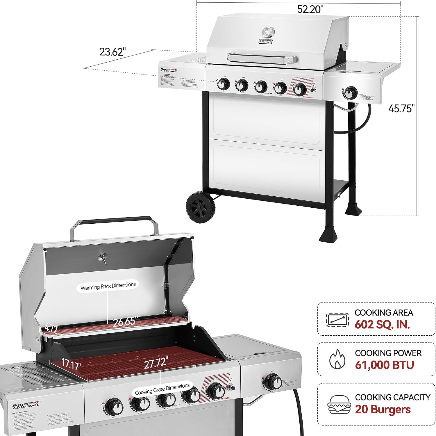 GA5401T 5-Burner Propane Grill