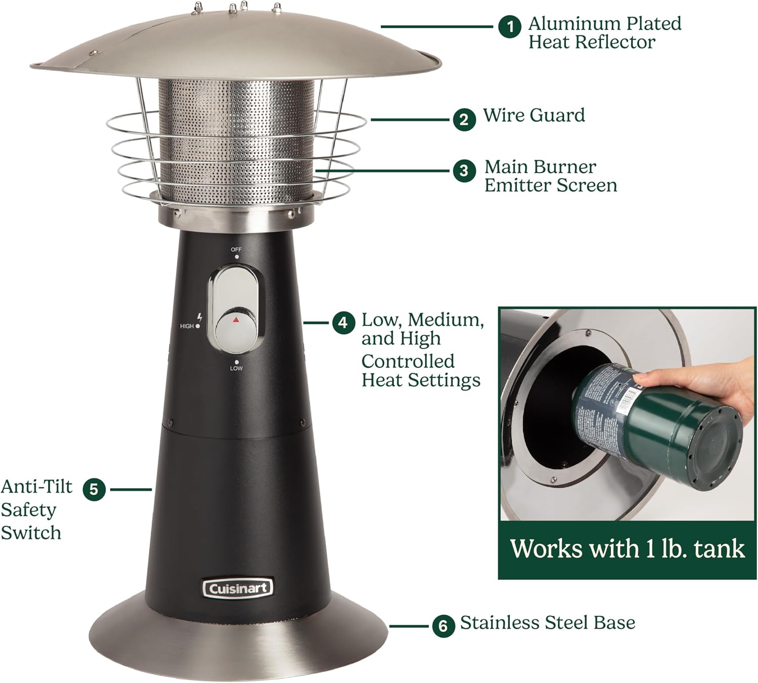 Tabletop Propane Patio Heater