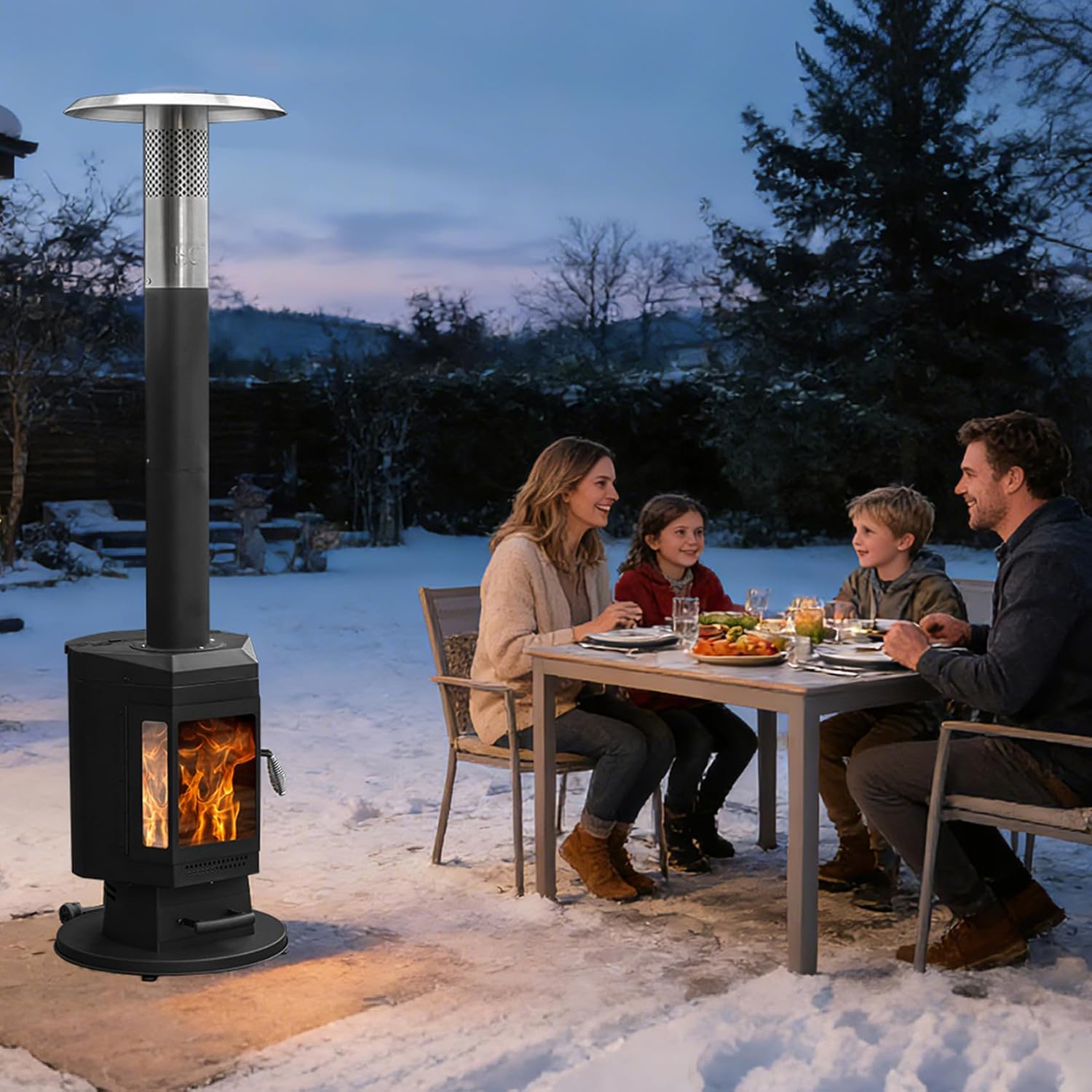Wood Pellet Patio Heater Fire Pit