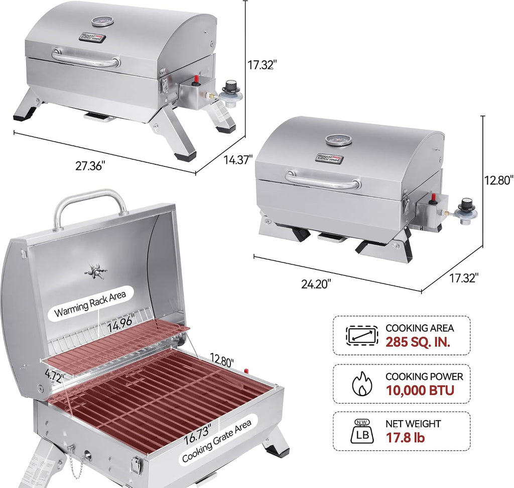 GT1001 Portable Stainless Steel Grill