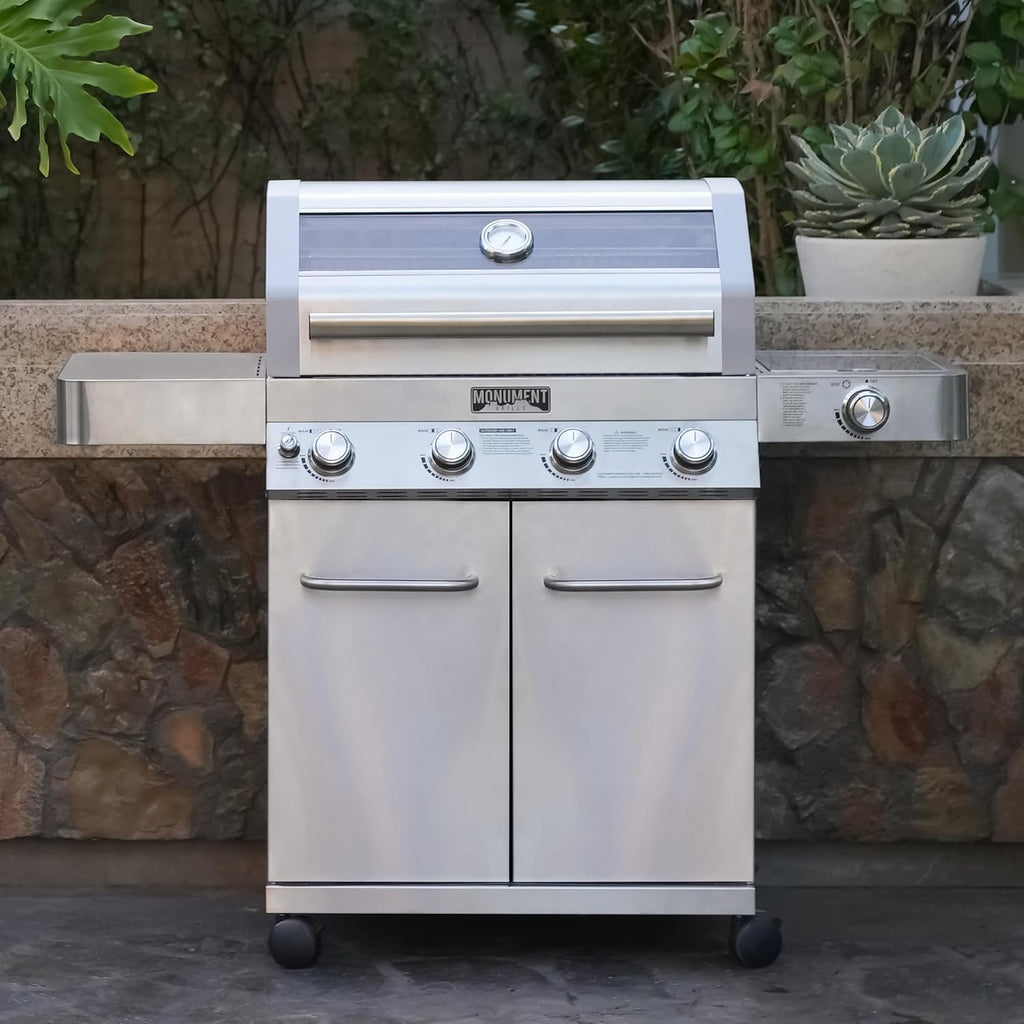 4-Burner Stainless Convertible Grill