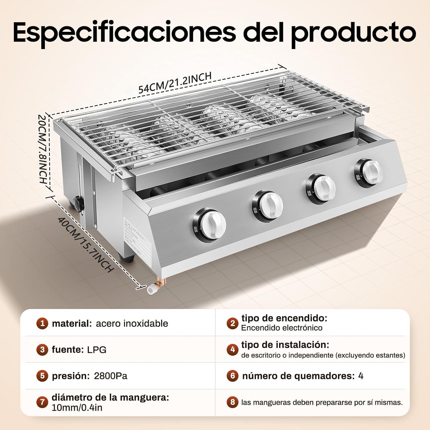 4/8 Burner Professional Gas Charbroiler Grill