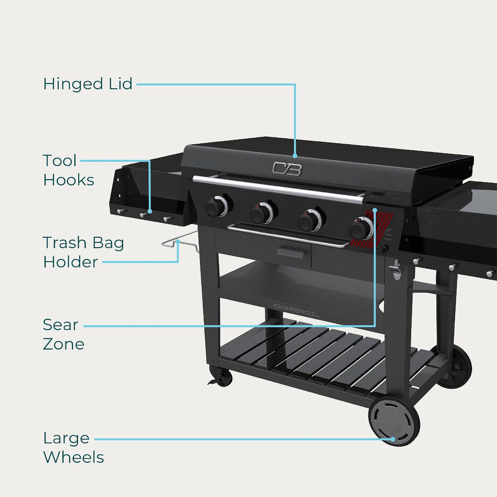 36" 4-Burner Propane Griddle Cart