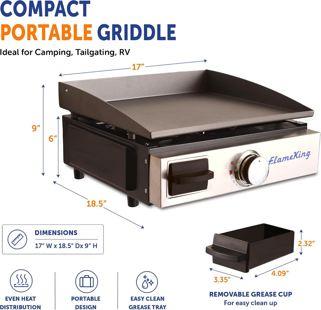 Flame King Cast Iron Griddle