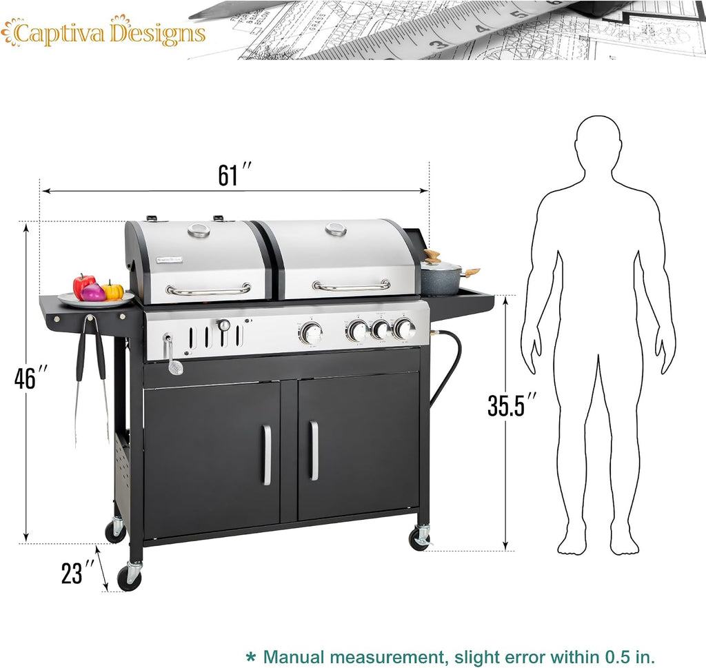 Dual Fuel Propane Charcoal Grill