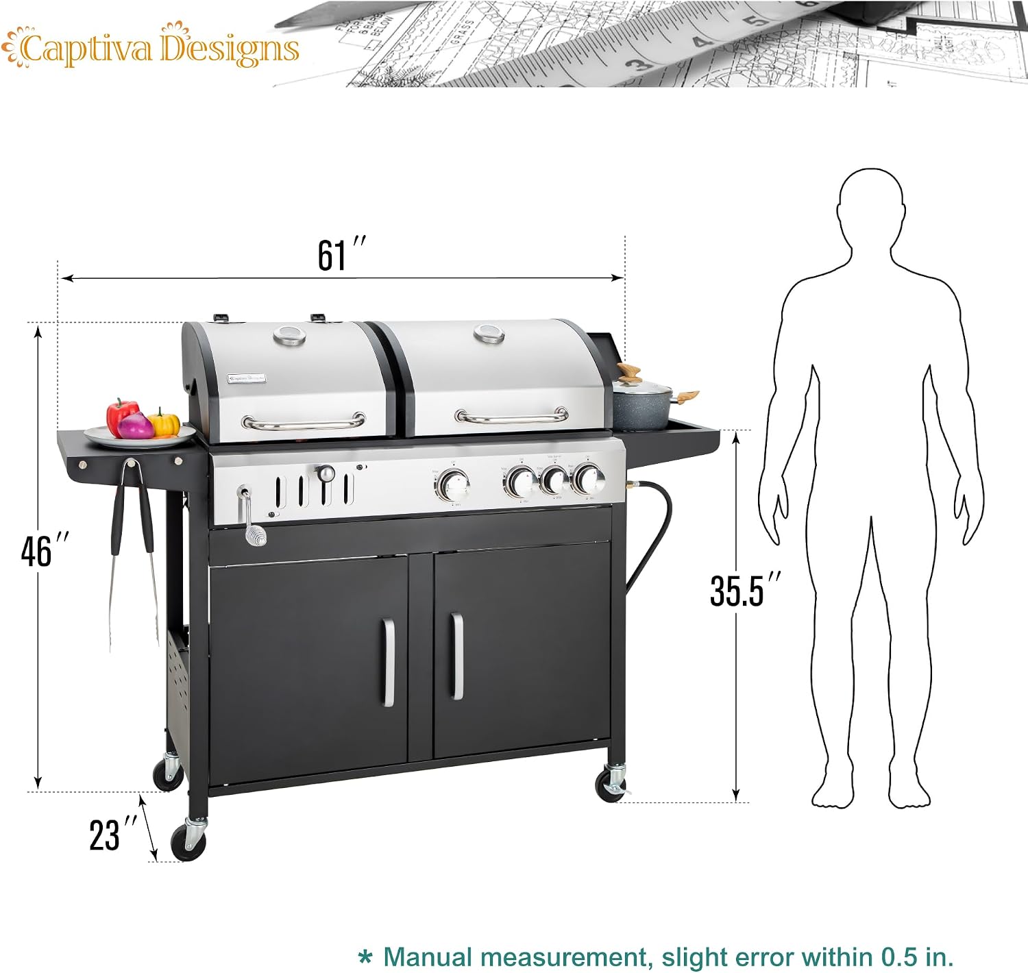 Dual Fuel Propane Charcoal Grill