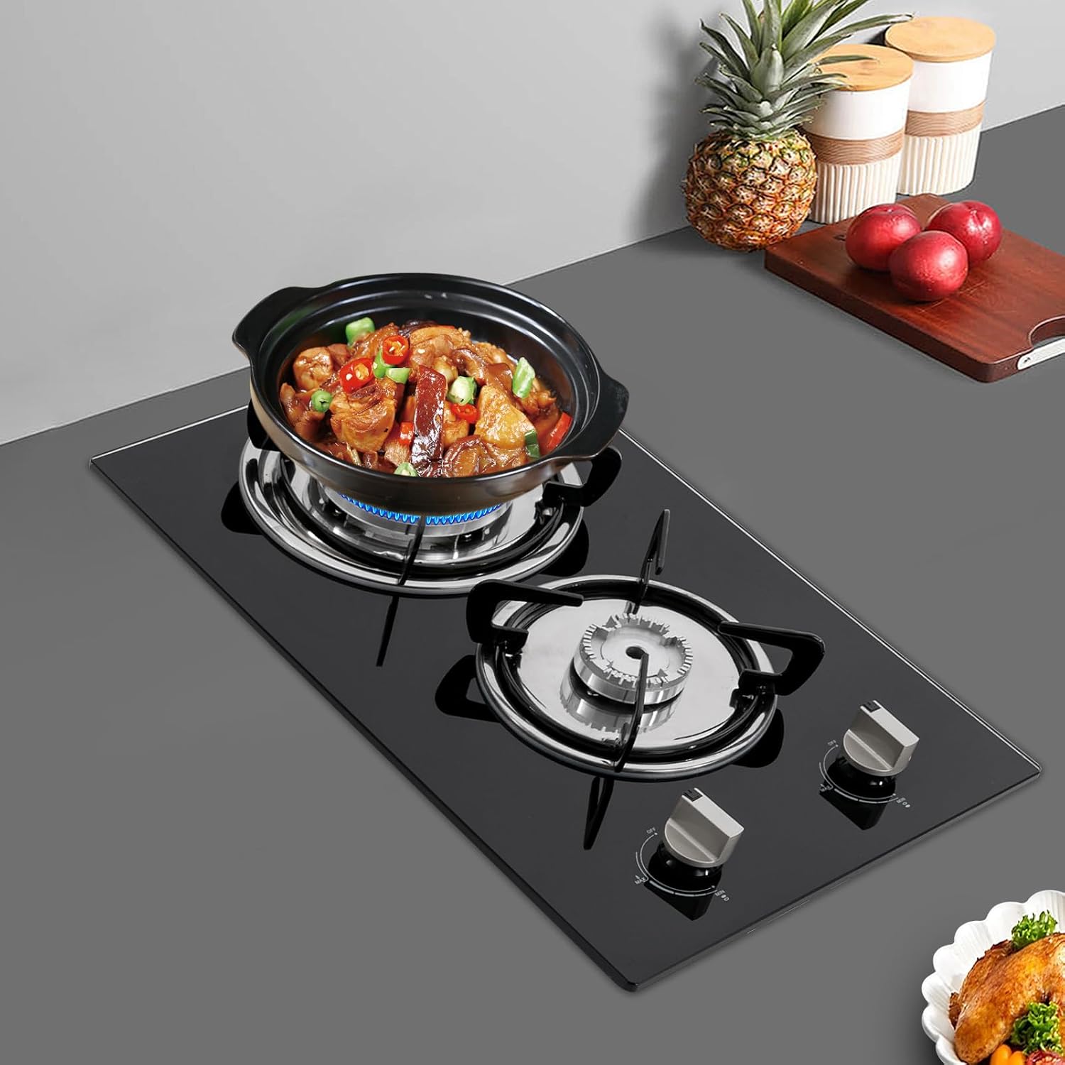 2-Burner Portable Propane Cooktop