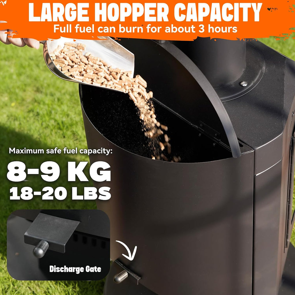 Wood Pellet Patio Heater Fire Pit
