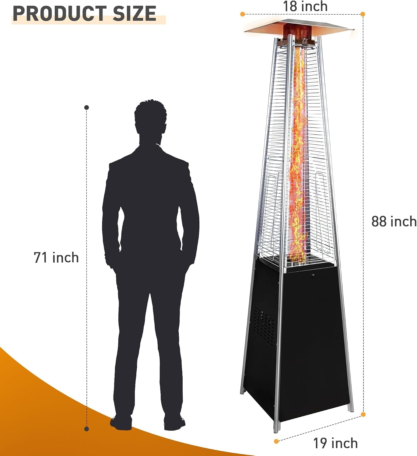 Montary Pyramid Propane Patio Heater
