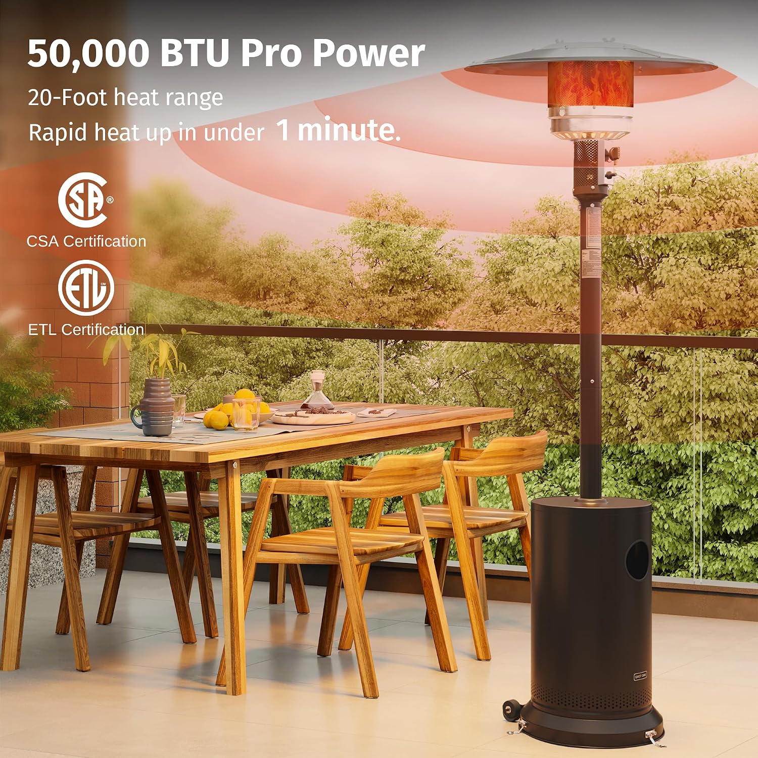 Round Table Stainless Patio Heater