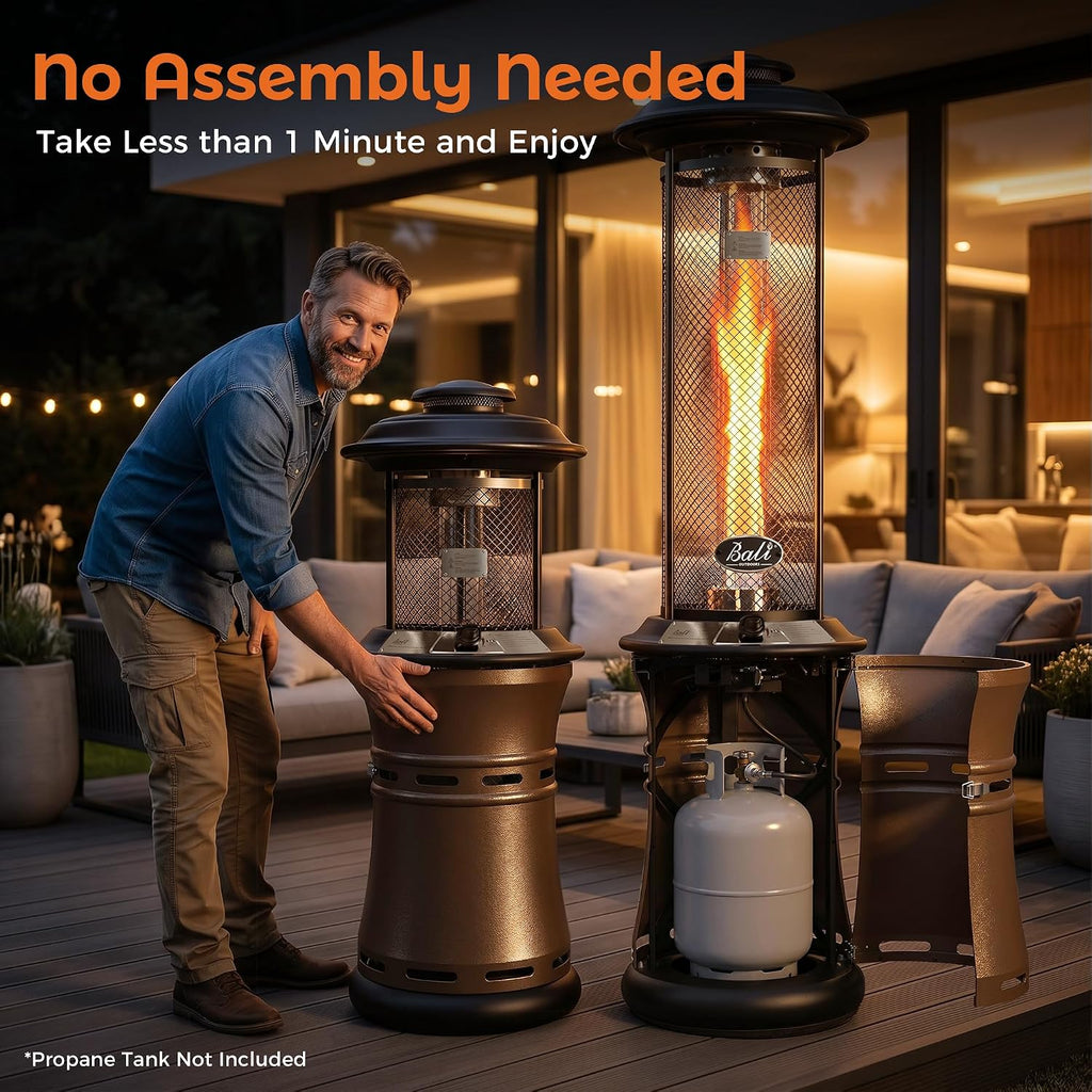 Glass Tube Flame Patio Heater