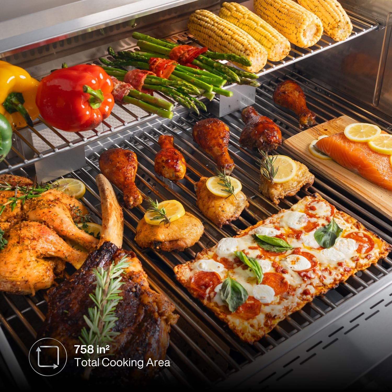 5-Burner Built-In Stainless Grill