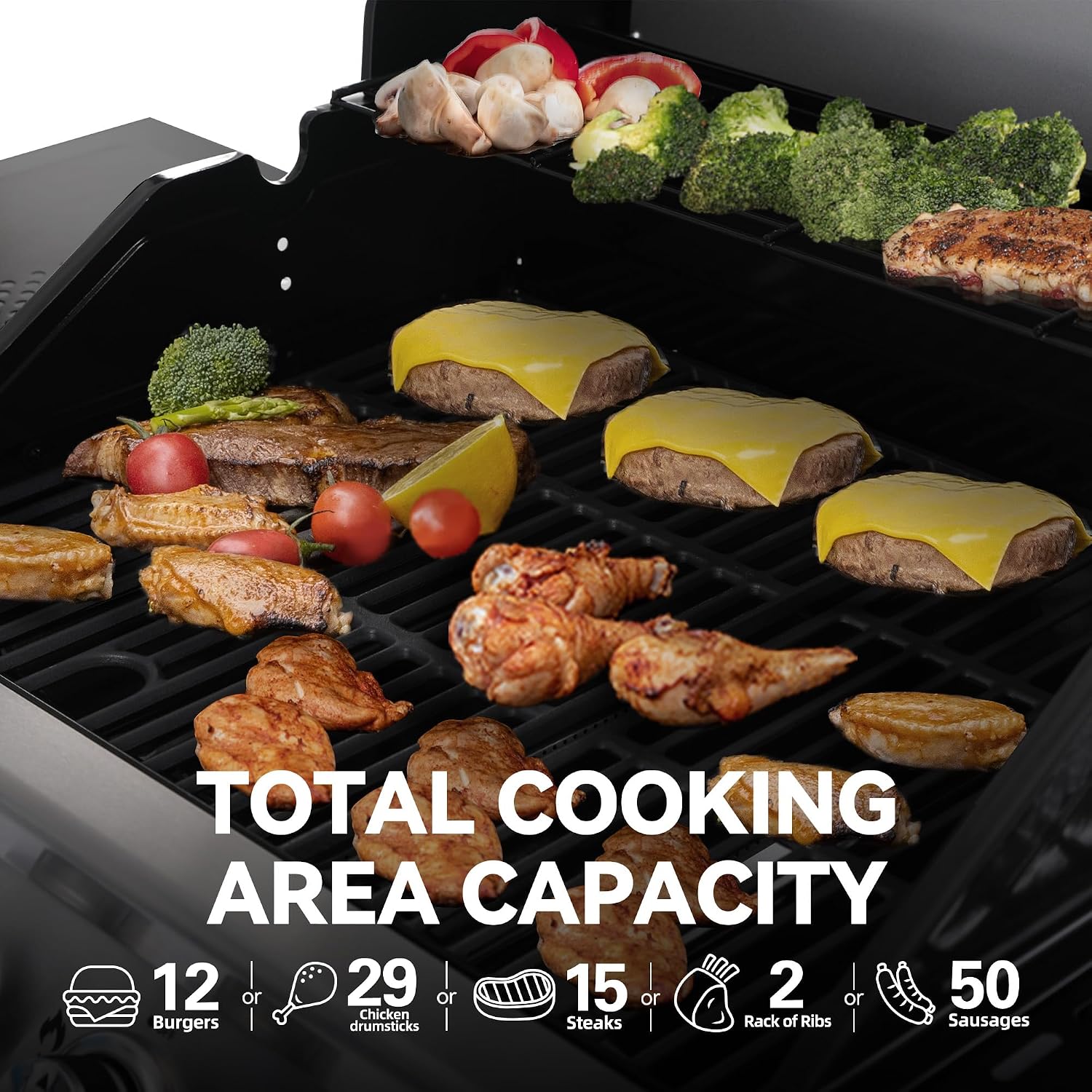 4-Burner Outdoor Propane BBQ Grill
