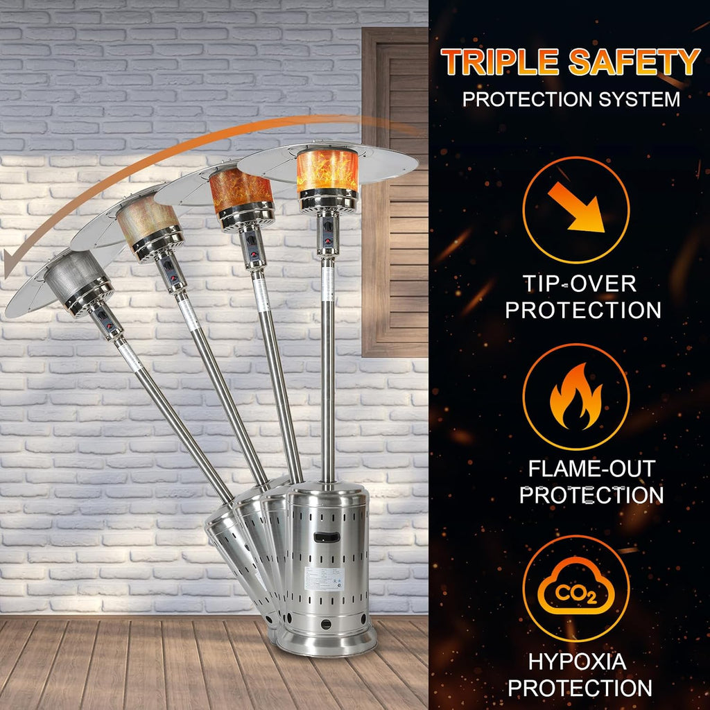 Stainless Propane Patio Heater