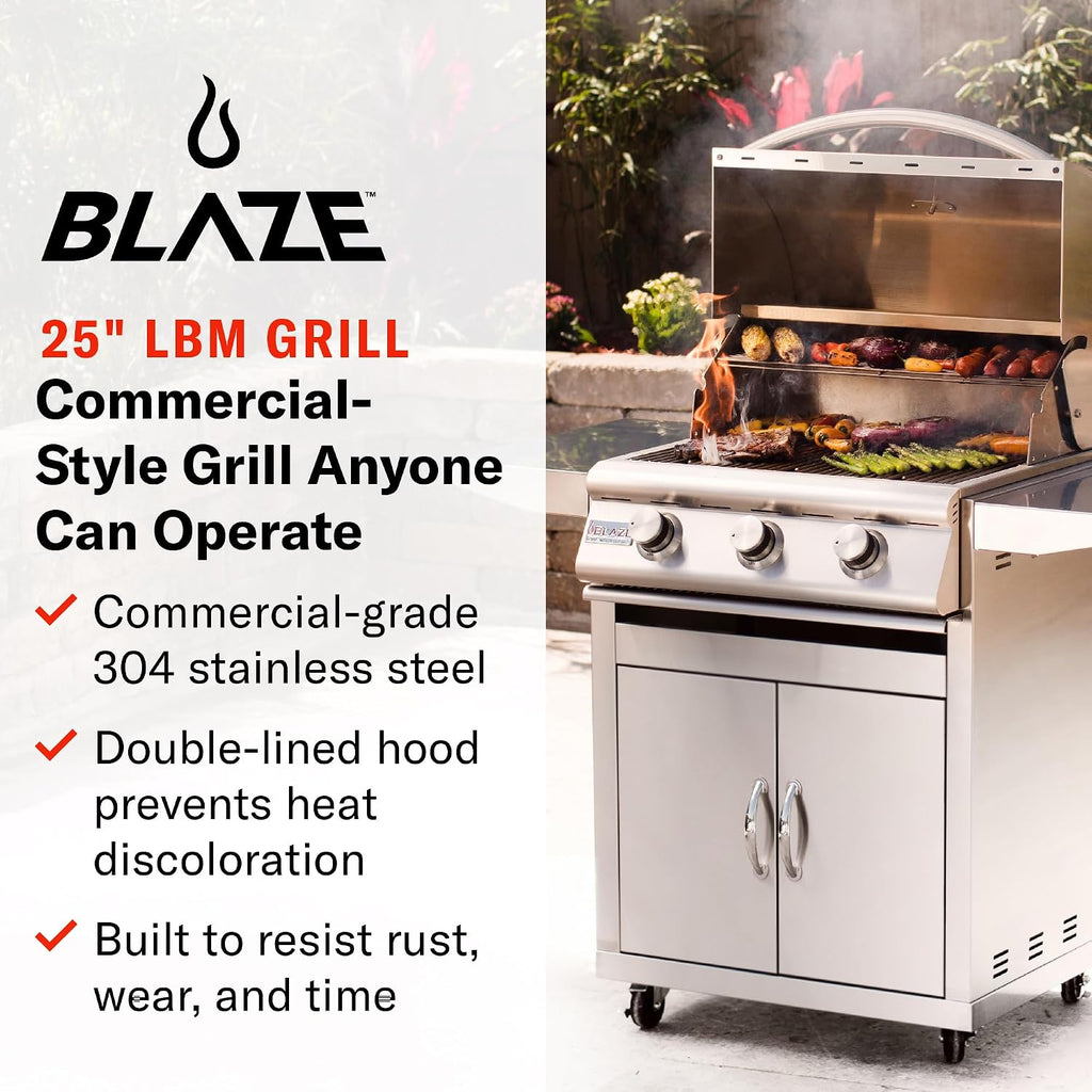 3-Burner Built-In Propane Grill
