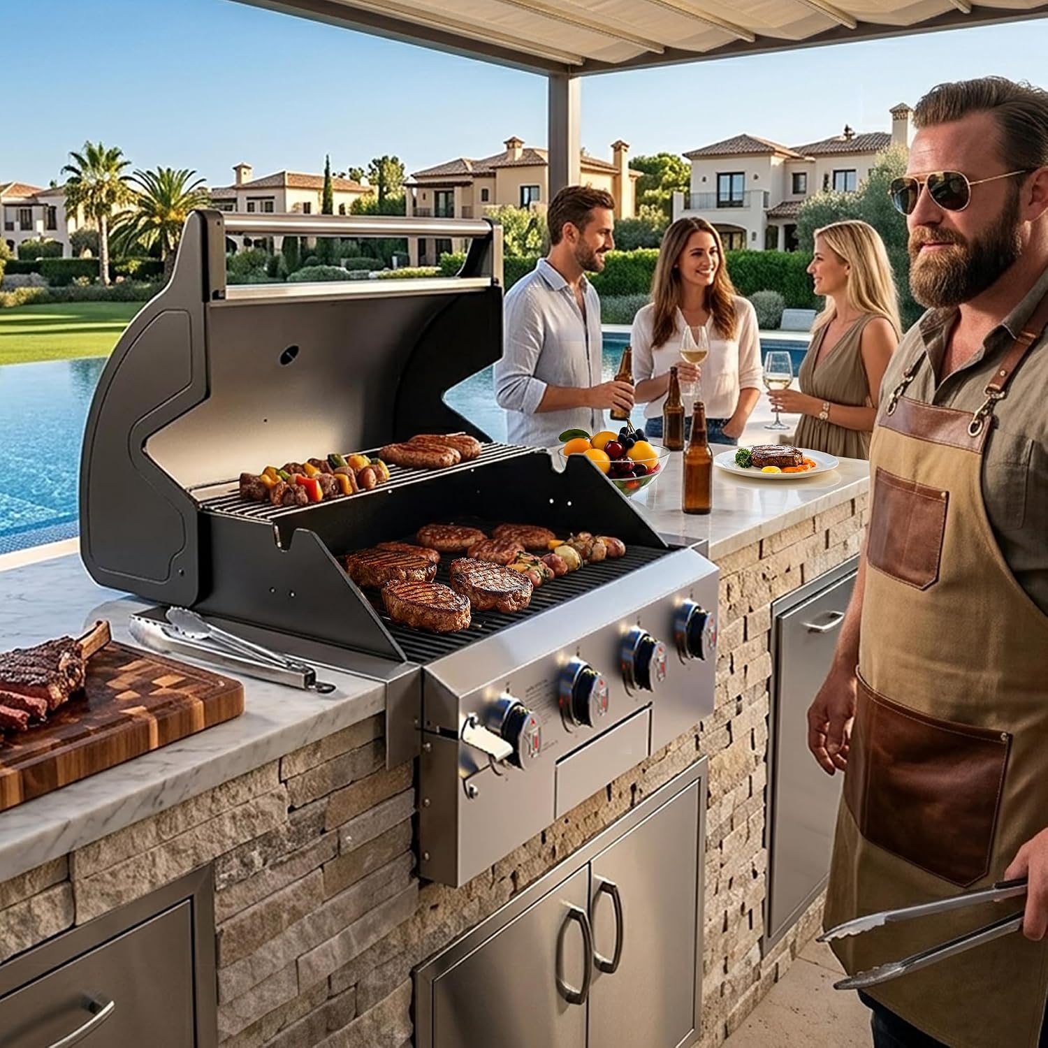 4-Burner Stainless Steel Gas Grill
