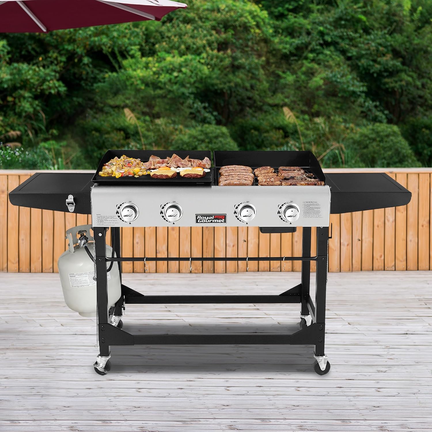 Gourmet GD401C Grill Griddle Combo