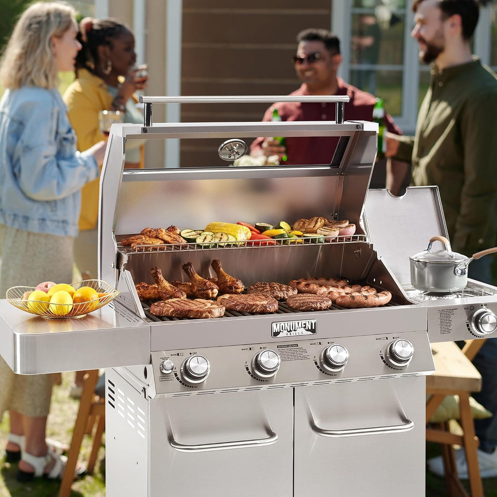4-Burner Stainless Convertible Grill
