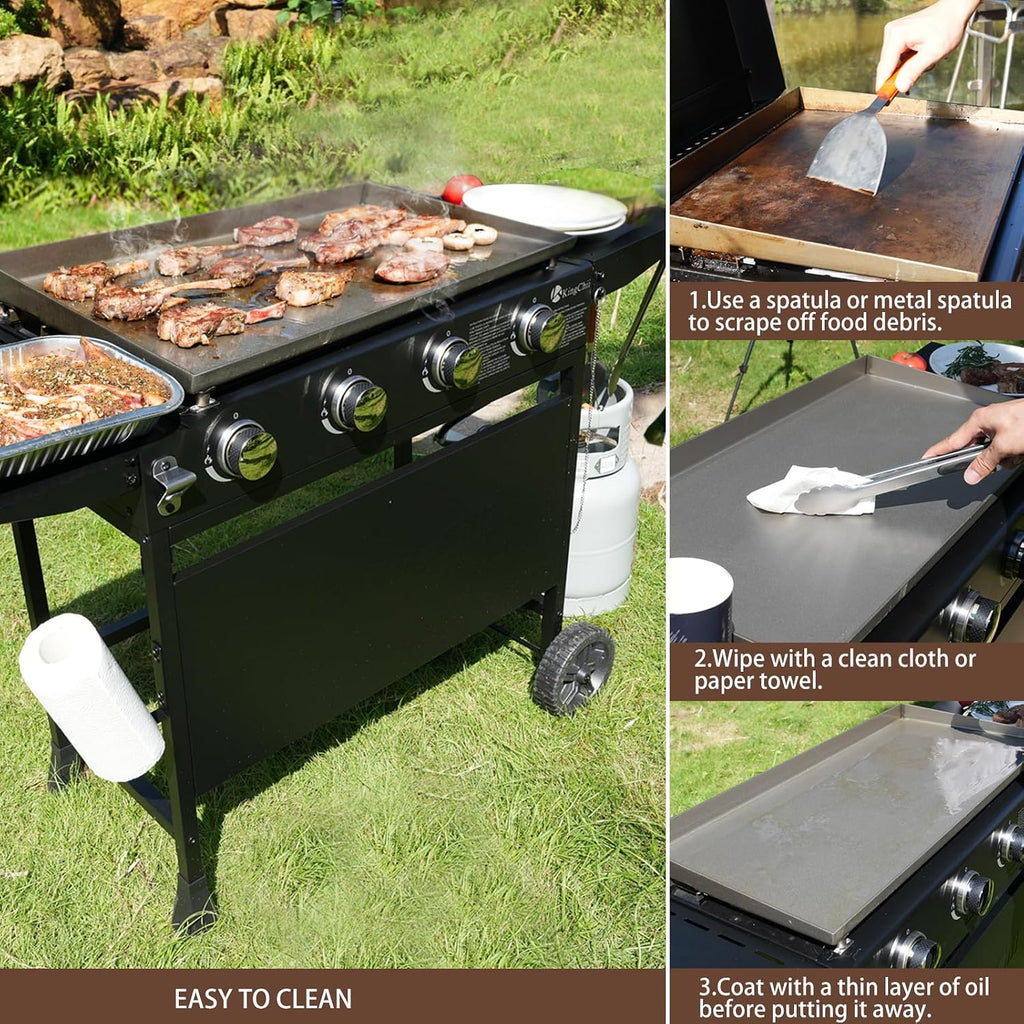 32" 4-Burner Hooded Griddle