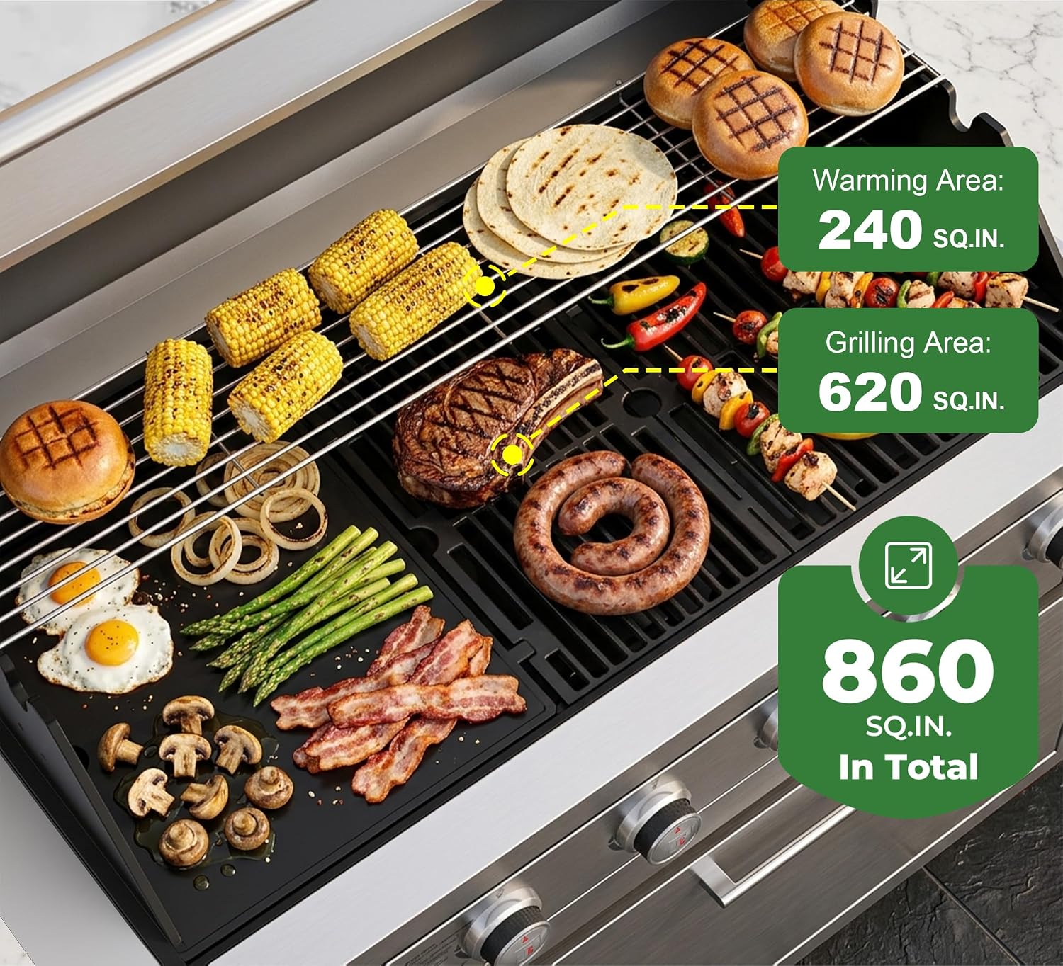 6-Burner Stainless Built-In Grill