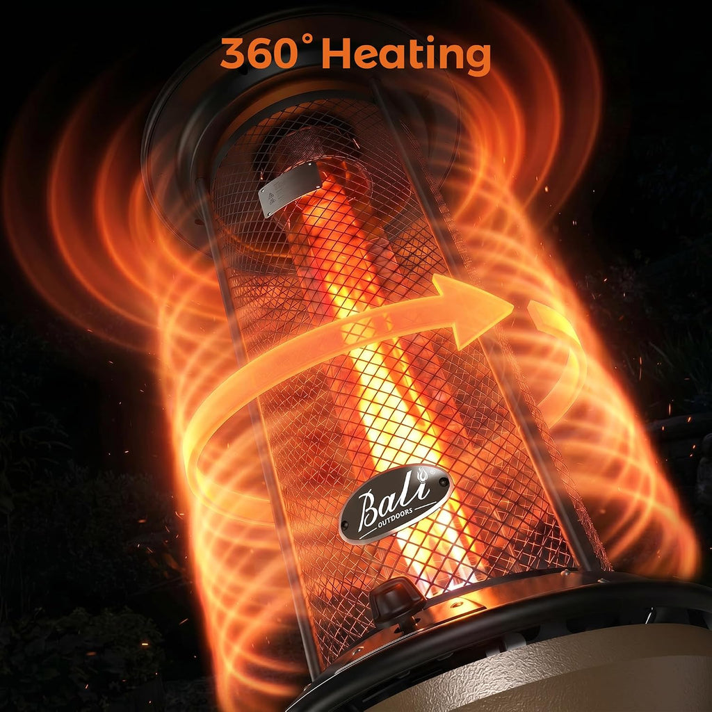 Glass Tube Flame Patio Heater