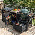 Wood Grill Cart with Stainless Top
